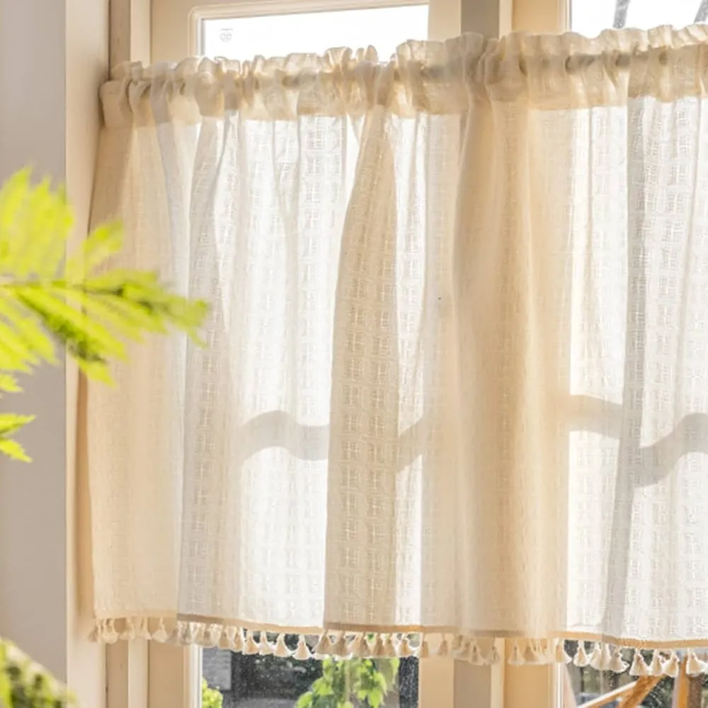 Fırfırlı Keten Kısa Tül